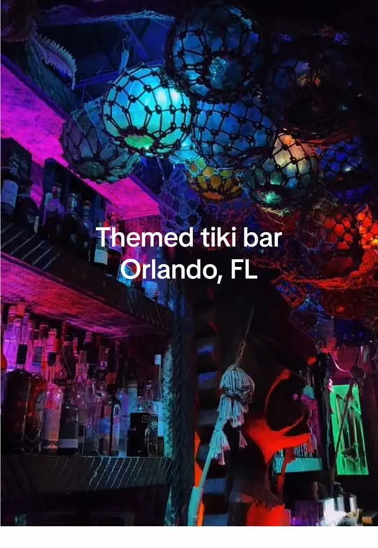 Tiki Bar in Kissimmee showing cocktail, atmosphere, video by nadjaajovanovic on TikTok