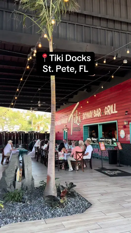 Tiki Docks Port Orange in Port Orange showing waterfront dining, atmosphere, review, video by destiny.perez8 on TikTok