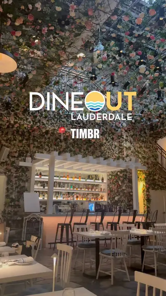  in Florida showing dinner, special menu, flower-filled room, video by Visit Lauderdale on Facebook