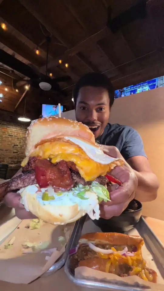 Tin Plate Social Circle in Social Circle showing food review, burger, jerk chicken, video by therealgagrubs on TikTok