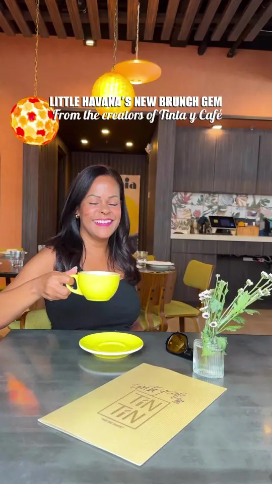 Tin Tin in Miami showing brunch, cuban pastelitos, croquettes, fancy omelette, guava & cream cheese french toast, madurito, cocktails, video by fashion.eat.travel on TikTok