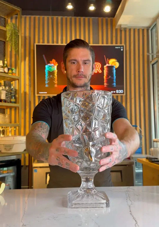 Tinker Restaurant - Tioga in Newberry showing cocktail, mojito pitcher / cocktail, margarita pitcher, video by tinkerlatinfood on TikTok