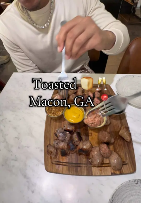Toasted Kitchen & Cocktails in Macon showing brunch, visit, video by chass______ on TikTok