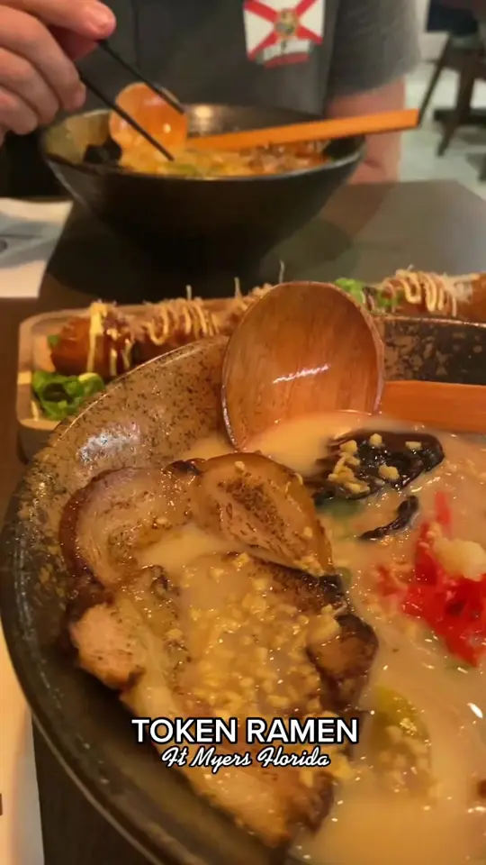 Token Ramen in Fort Myers showing review, token ramen, video by myzelperez on TikTok