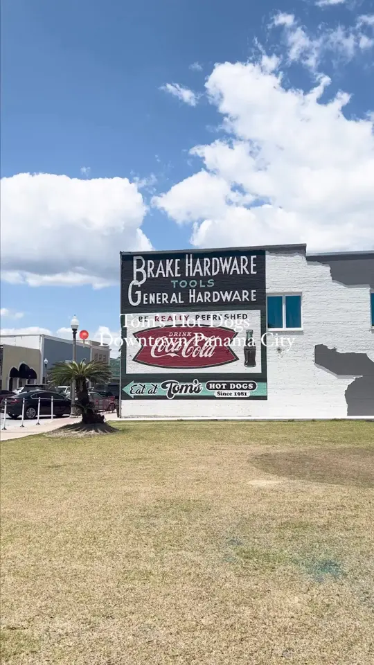 Tom's Hot Dogs in Panama City showing hot dog, southern hospitality, video by discover850 on Facebook