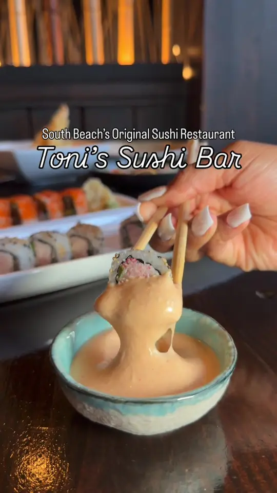 Toni's Sushi Bar in Miami Beach showing review, visit, video by Toni's Sushi Bar on Facebook