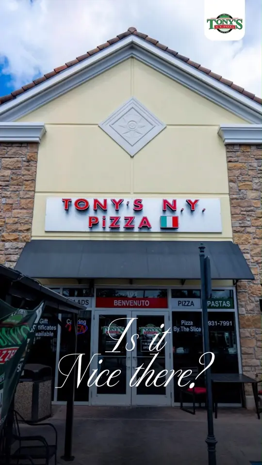 Tony's N.Y. Pizza in Marco Island showing pizza, visit, video by Tony’s NY Pizzeria at The Forum on Facebook
