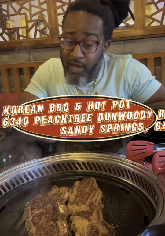 TOP KOREAN BBQ & HOT POT in Sandy Springs showing korean bbq, hot pot, video by therealfoodstalker on TikTok