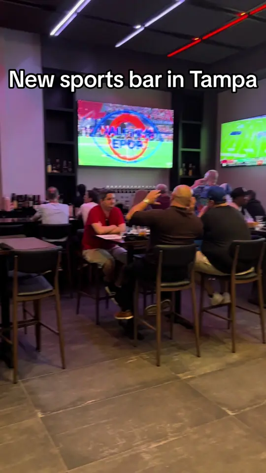 Top Shelf Sports Lounge in Tampa showing sports bar, atmosphere, visit, video by terrenceconcannon on TikTok