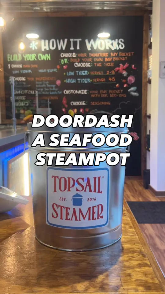 Topsail Steamer Seafood in Holmes Beach showing food, seafood feast, delivery service, video by topsailsteamerclt on TikTok