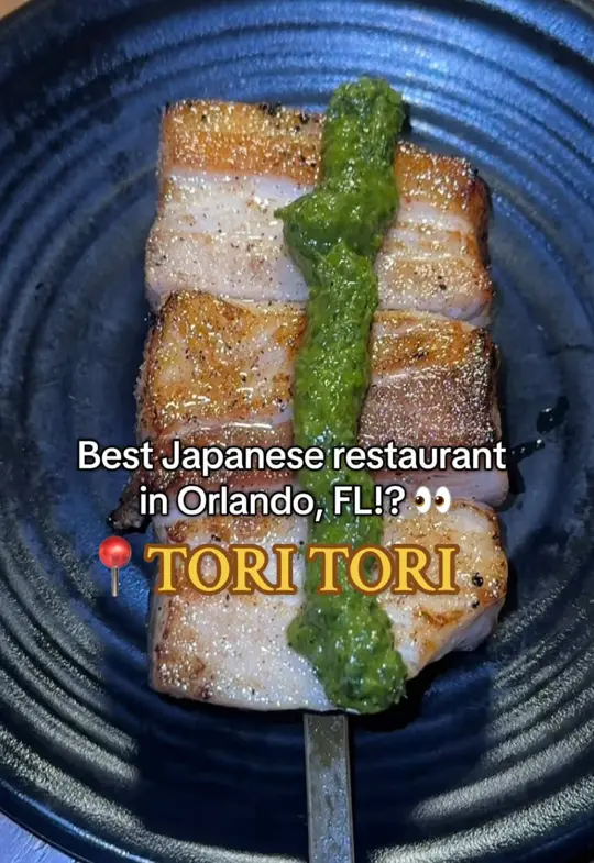 Tori Tori in Orlando showing restaurant visit, japanese food, video by conibop on TikTok