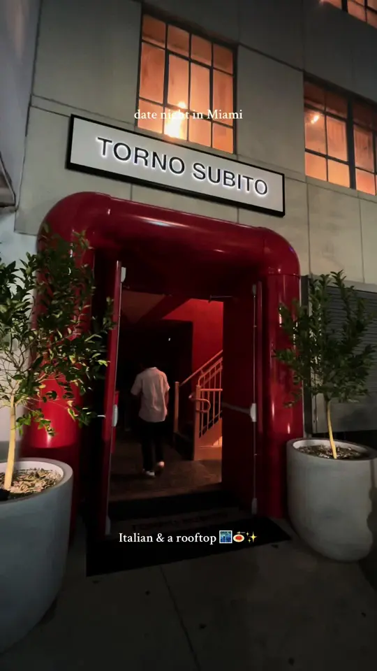 Torno Subito in Miami showing date night, rooftop atmosphere, video by yummimiami on TikTok