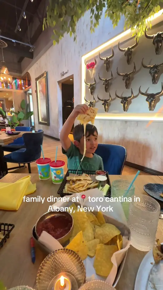 TORO Cantina in Albany showing visit, kids eat free promotion, video by brittwd on TikTok
