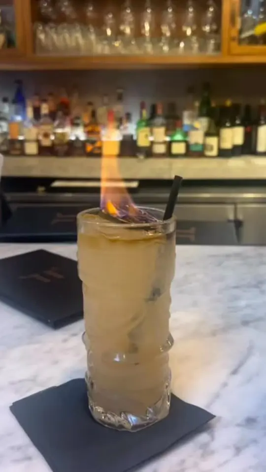 Toro Toro Miami Fl Downtown in Florida showing cocktail, bar atmosphere, video by Tara Jones, Travel Advisor, Luxura Trave on Facebook