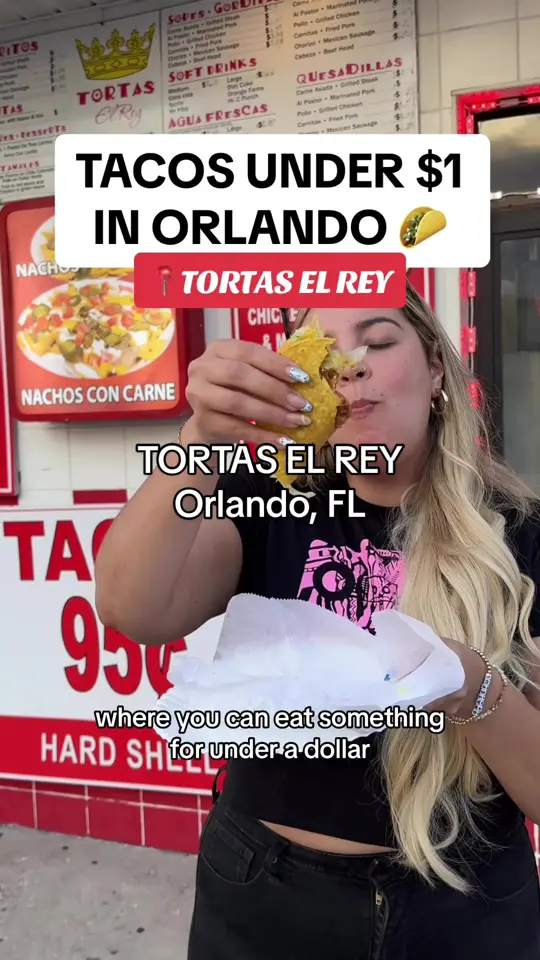 Tortas El Rey in Orlando showing food, tacos, video by beercutieandfoodie on TikTok
