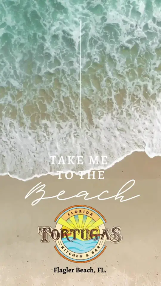 Tortugas Florida Kitchen & Bar in Flagler Beach showing review, beach front dining, video by Andrea Ramirez on Facebook