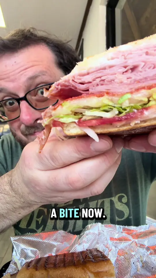 Town Hero Lantana in Lantana showing sandwich, pressed italian hero, video by thecocktailguruteam on TikTok