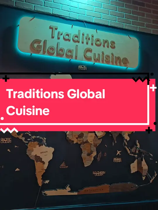 Traditions Global Cuisine in Morrow showing review, visit, food presentation, portions, black rice, escovitch snapper, video by antlantaeats on TikTok