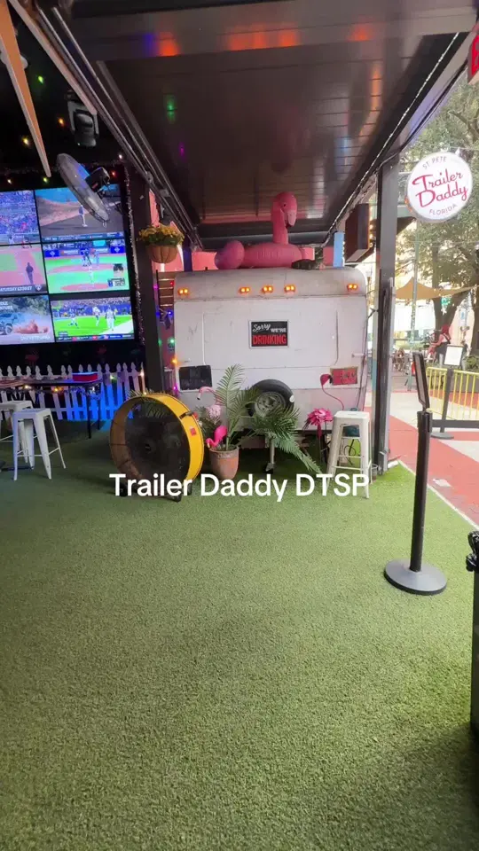 Trailer Daddy in St. Petersburg showing review, drinks, video by kittencatcassie on TikTok