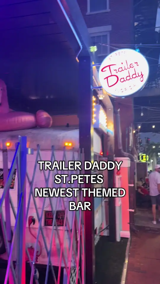 Trailer Daddy in St. Petersburg showing bar, themed bar, video by st3vensuniverse on TikTok