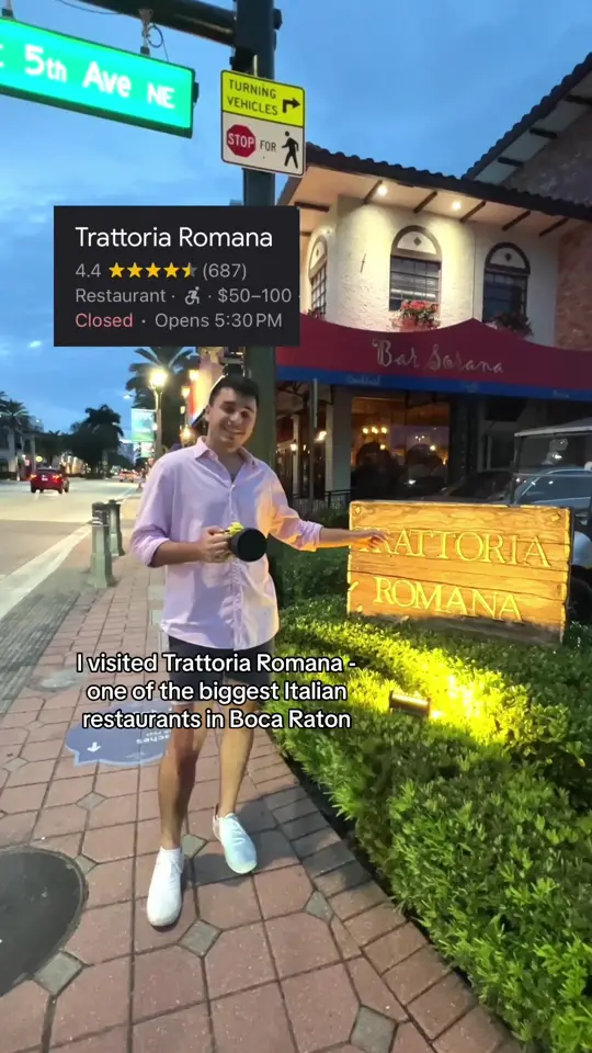 Trattoria Romana & Bar Sorana on TikTok, video by qualitymediafl