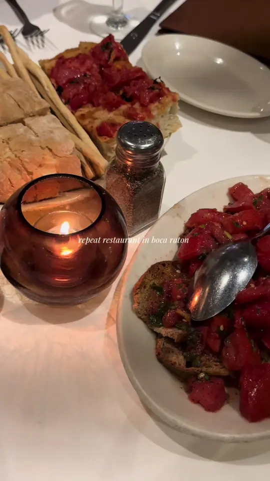 Trattoria Romana & Bar Sorana in Boca Raton showing review, visit, video by glutenismybtch on TikTok