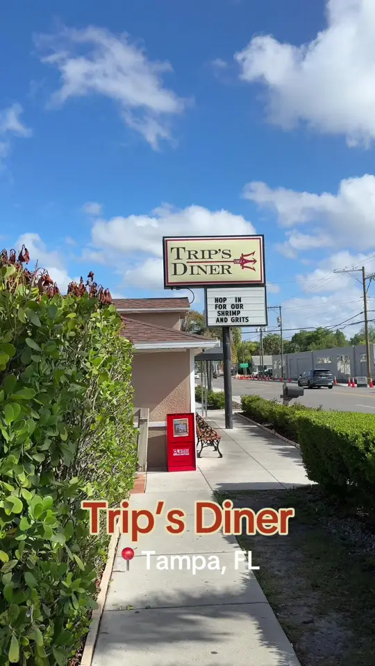 Trip's Diner in St. Petersburg showing review, visit, video by livelylex95 on TikTok