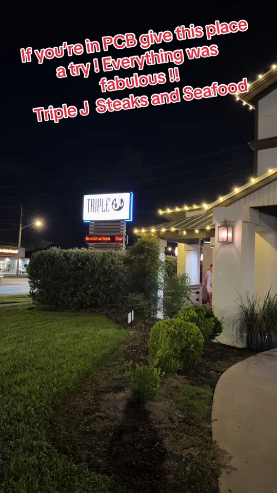 Triple J Steakhouse in Panama City Beach showing review, visit, video by amy.phillips13 on TikTok