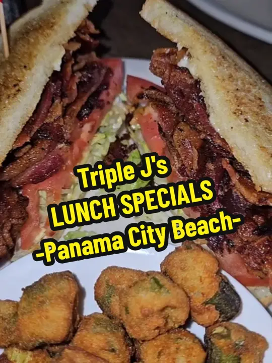 Triple J Steakhouse in Panama City Beach showing lunch, restaurant visit, video by vacationknowitall on TikTok