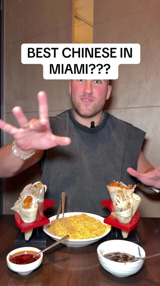 Tropical Chinese Restaurant in Miami showing chinese food, dimsum, noodles, video by mikeiseating on TikTok