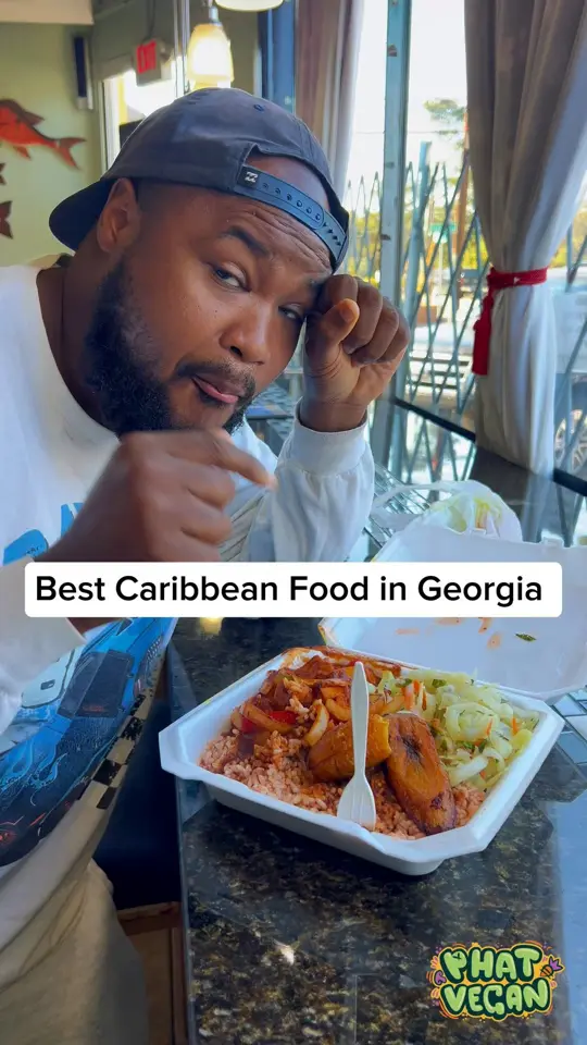 Tropical Flava in Macon showing restaurant review, caribbean food, curry chicken, jerk chicken, video by Clay Hodges on Facebook