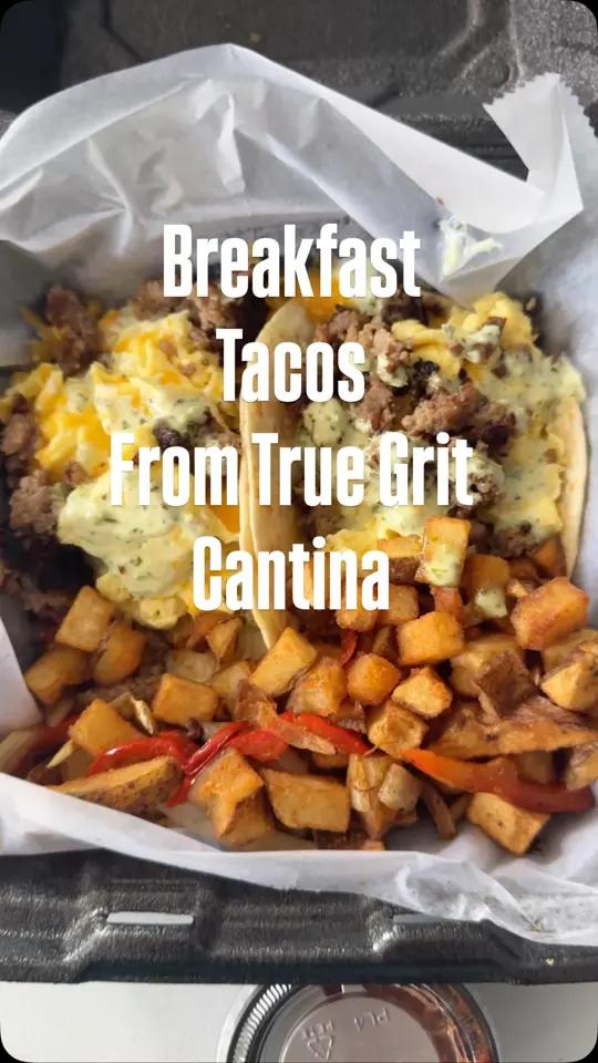 True Grit Kitchen & Cantina in Pensacola showing review, breakfast tacos, video by Randy Aikens on Facebook