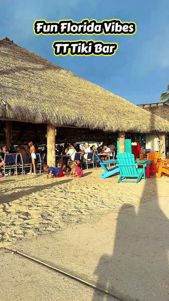 TT's Tiki Bar in Punta Gorda showing review, visit, atmosphere, sunset view, live band, video by jamilines on TikTok
