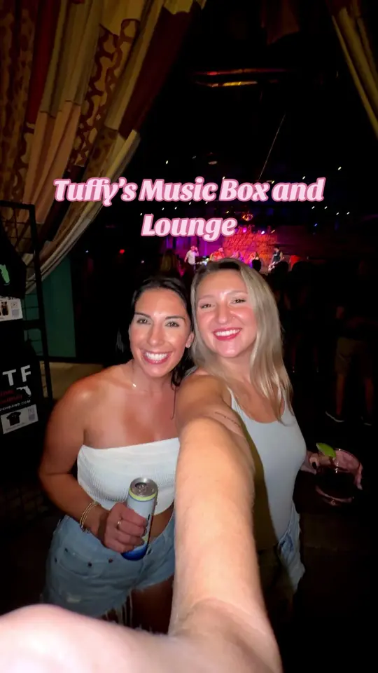 Tuffy's Music Box & Lounge in Sanford showing visit, atmosphere, tiki bar, burger stand, video by samanthalongton on TikTok