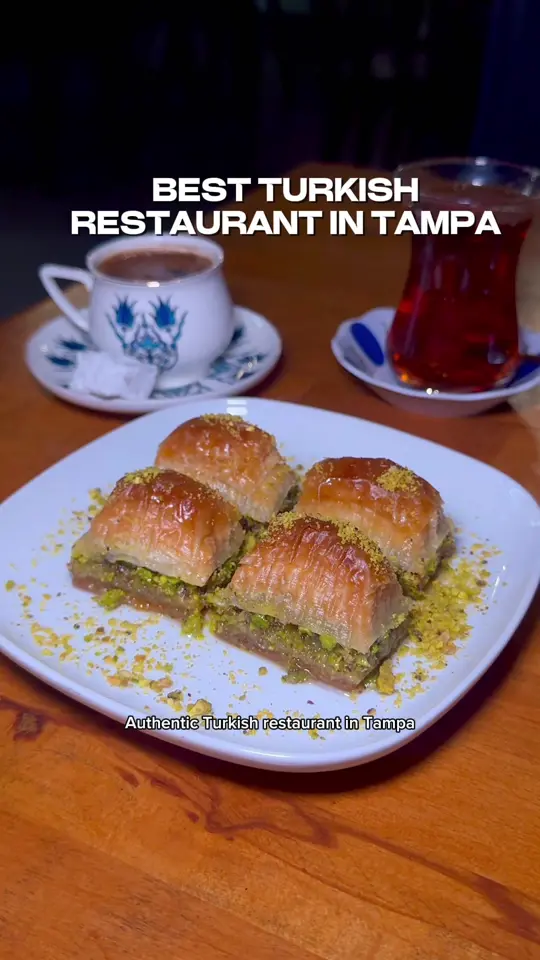 Turkish Kitchen in Brandon showing review, mezzes (kibbeh, hummus, haidari, falafel, stuffed grape leaves, fried eggplant), main course (mixed grill, lamb, chicken, video by ostwalgonzalez01 on TikTok