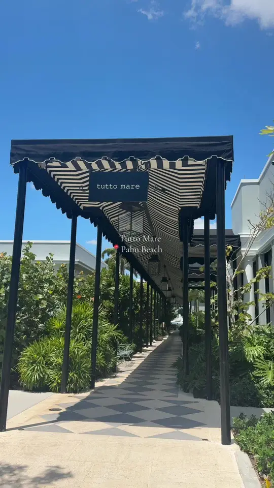 Tutto Mare Palm Beach in Palm Beach showing lunch, salmon tartare, lobster roll, chips, lemon sorbet, video by hilaryheartstravel on TikTok