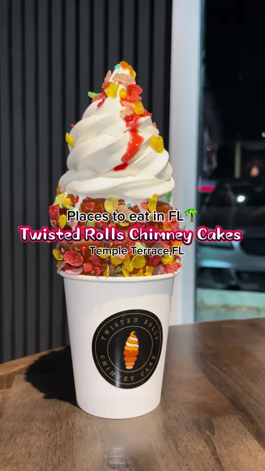 Twisted Rolls Chimney Cakes in Tampa showing dessert, chimney cakes, video by kaymarie023 on TikTok