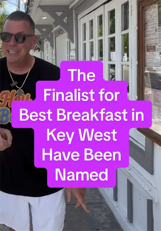 Two Friends Patio Restaurant in Key West showing breakfast, key west breakfast favorites, video by keywestshawn on TikTok
