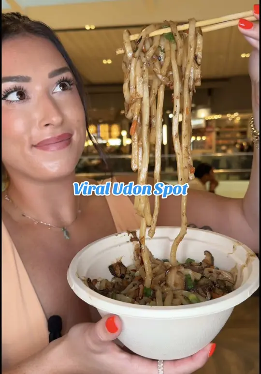 UDON in Aventura showing restaurant visit, udon noodles, video by sydney.austinn on TikTok