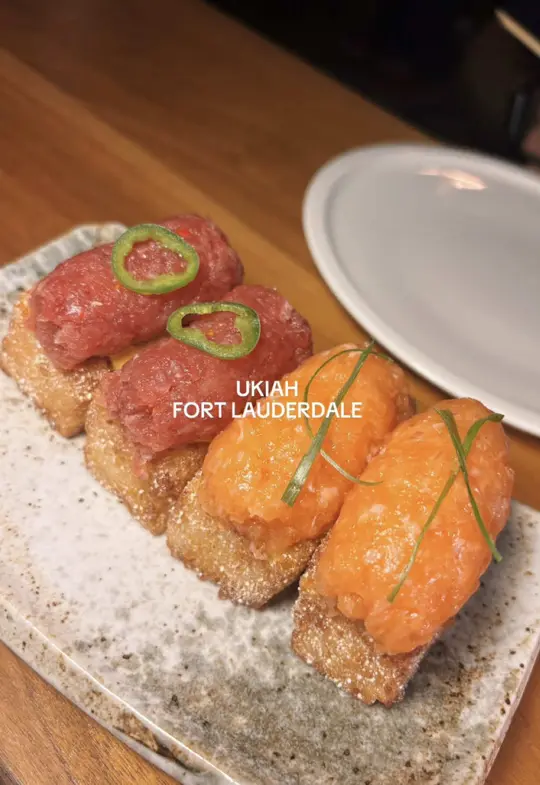 Ukiah in Fort Lauderdale showing review, chef tasting menu, video by julespayne_ on TikTok