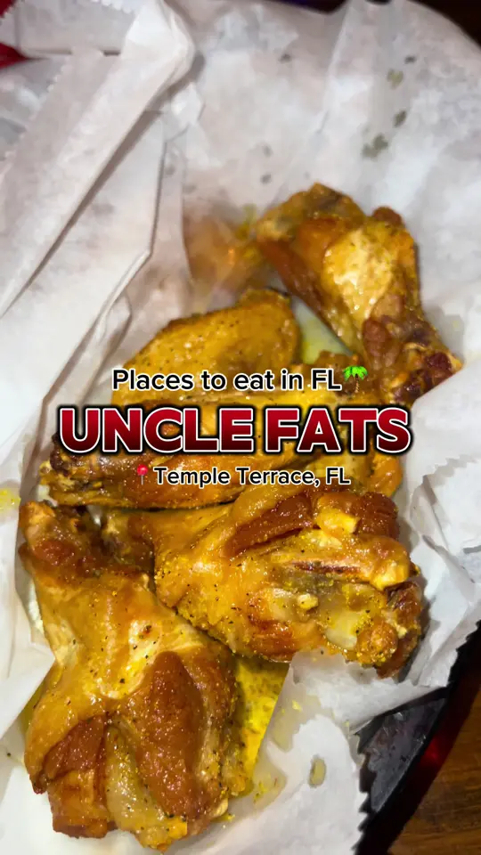 Uncle Fats Tavern in Temple Terrace showing food, wings, video by kaymarie023 on TikTok