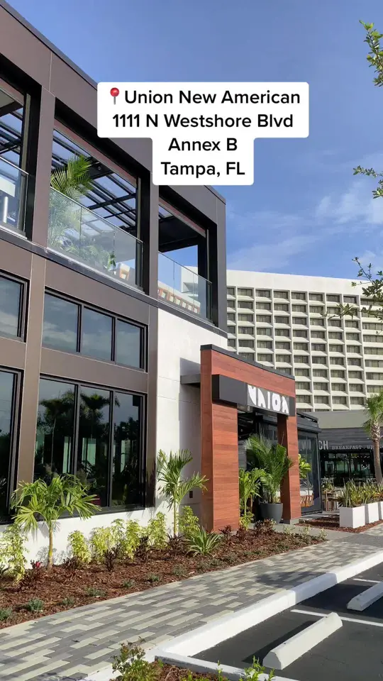 Union New American in Tampa showing restaurant visit, new american cuisine, video by thetampabayguide on TikTok