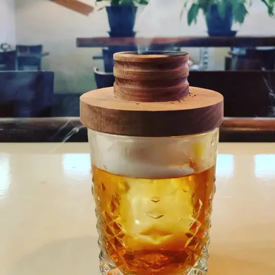 in Florida showing drink, smoked old fashioned, video by Union Public House Pensacola on Facebook