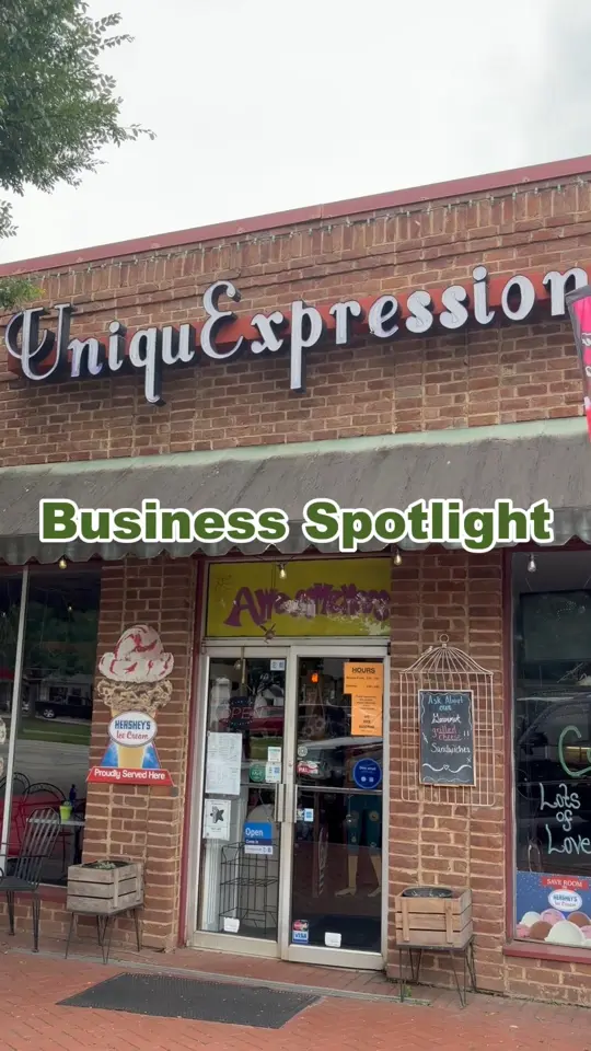 UniquExpressions, Coffee Shop/Cafe & Gallery in Pine Mountain showing coffee, sandwiches, pizza, ice cream, baked goods, art gallery, video by Harris County Chamber of Commerce on Facebook