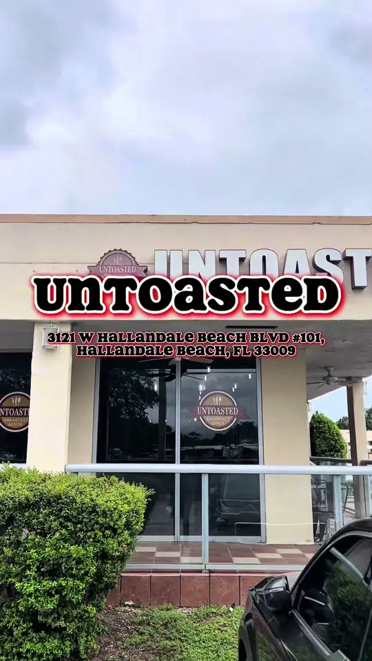 Untoasted in Hallandale Beach showing review, french toast, video by sk8natethefoodie on TikTok