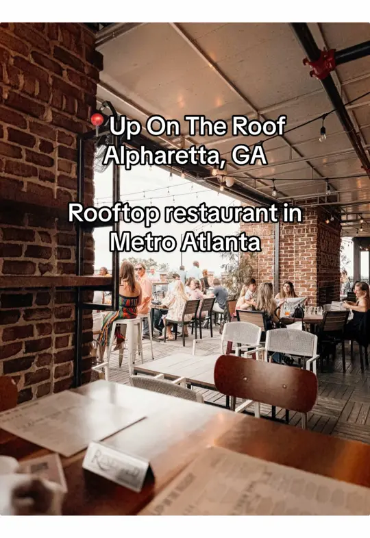 UP on the Roof in Alpharetta showing review, visit, video by erininatlanta on TikTok