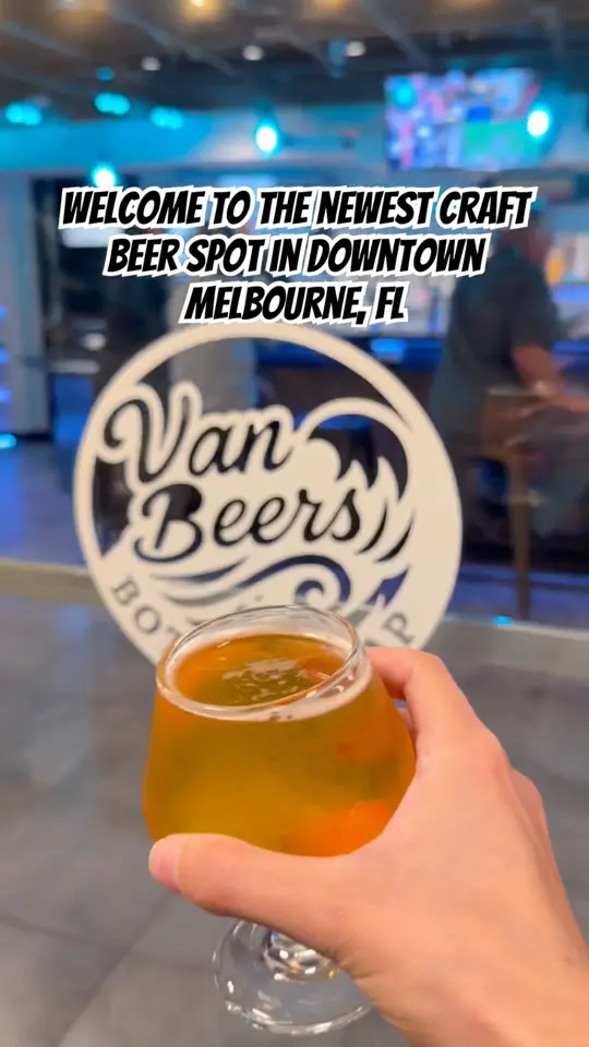 Van Beers Bottle & Tap in Melbourne showing craft beer review, visit, video by Space Coast l Vibe&Dine on YouTube