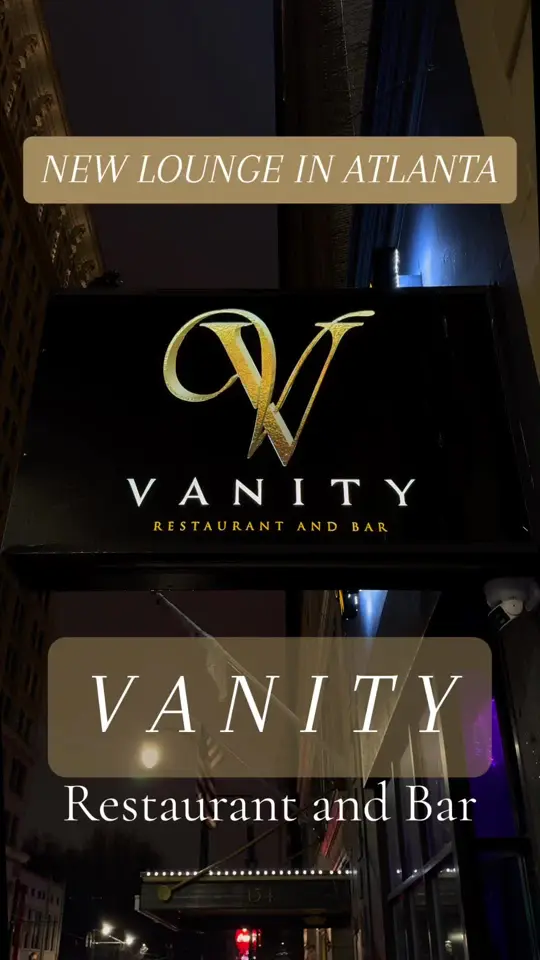 Vanity Restaurant in Atlanta showing cocktail, lounge atmosphere, video by hungryhomegirl on TikTok