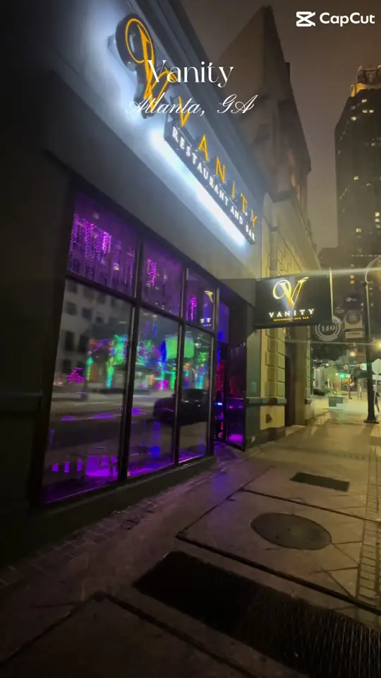 Vanity Restaurant in Atlanta showing visit, bar, video by mrplushentertainment on TikTok