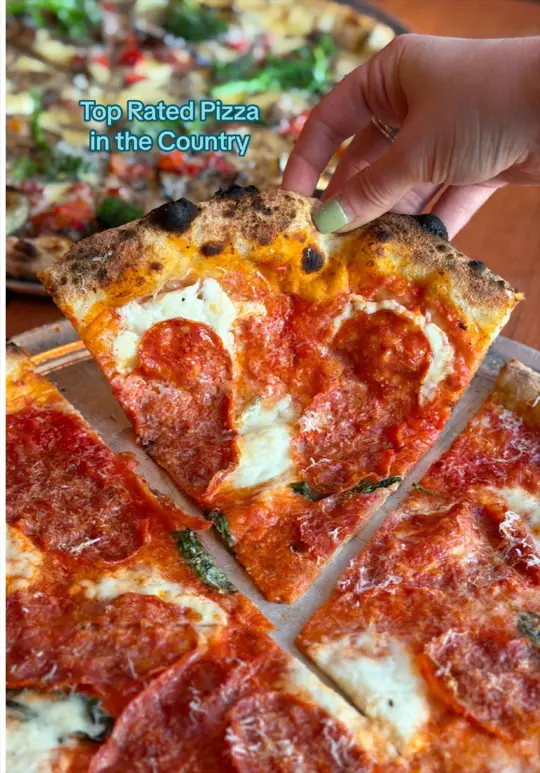 Varasano's Pizzeria - Buckhead in Atlanta showing pizza, sourdough crust, video by thatredheadedfoodie on TikTok